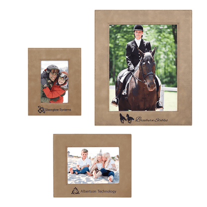 Light Brown Leatherette Photo Frame