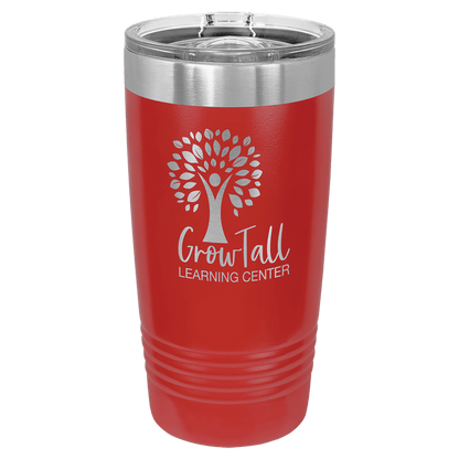 Polar Camel 20 oz. Ringneck Vacuum Insulated Tumbler with Slider Lid and Silver Ring