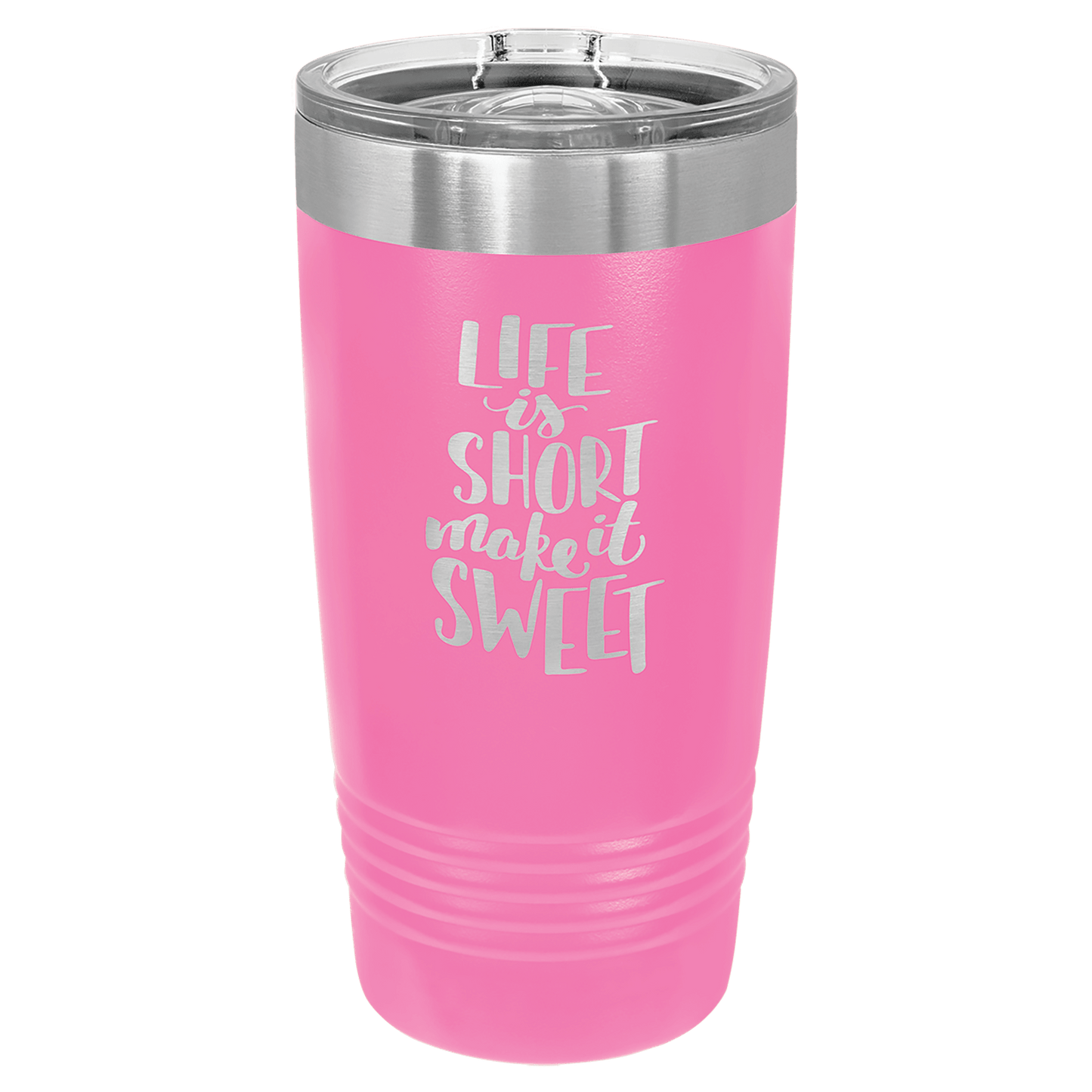 Polar Camel 20 oz. Ringneck Vacuum Insulated Tumbler with Slider Lid and Silver Ring