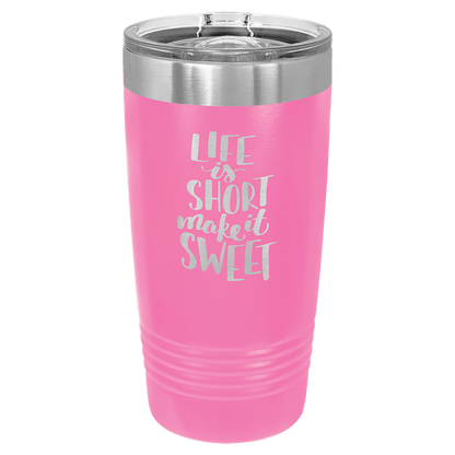 Polar Camel 20 oz. Ringneck Vacuum Insulated Tumbler with Slider Lid and Silver Ring