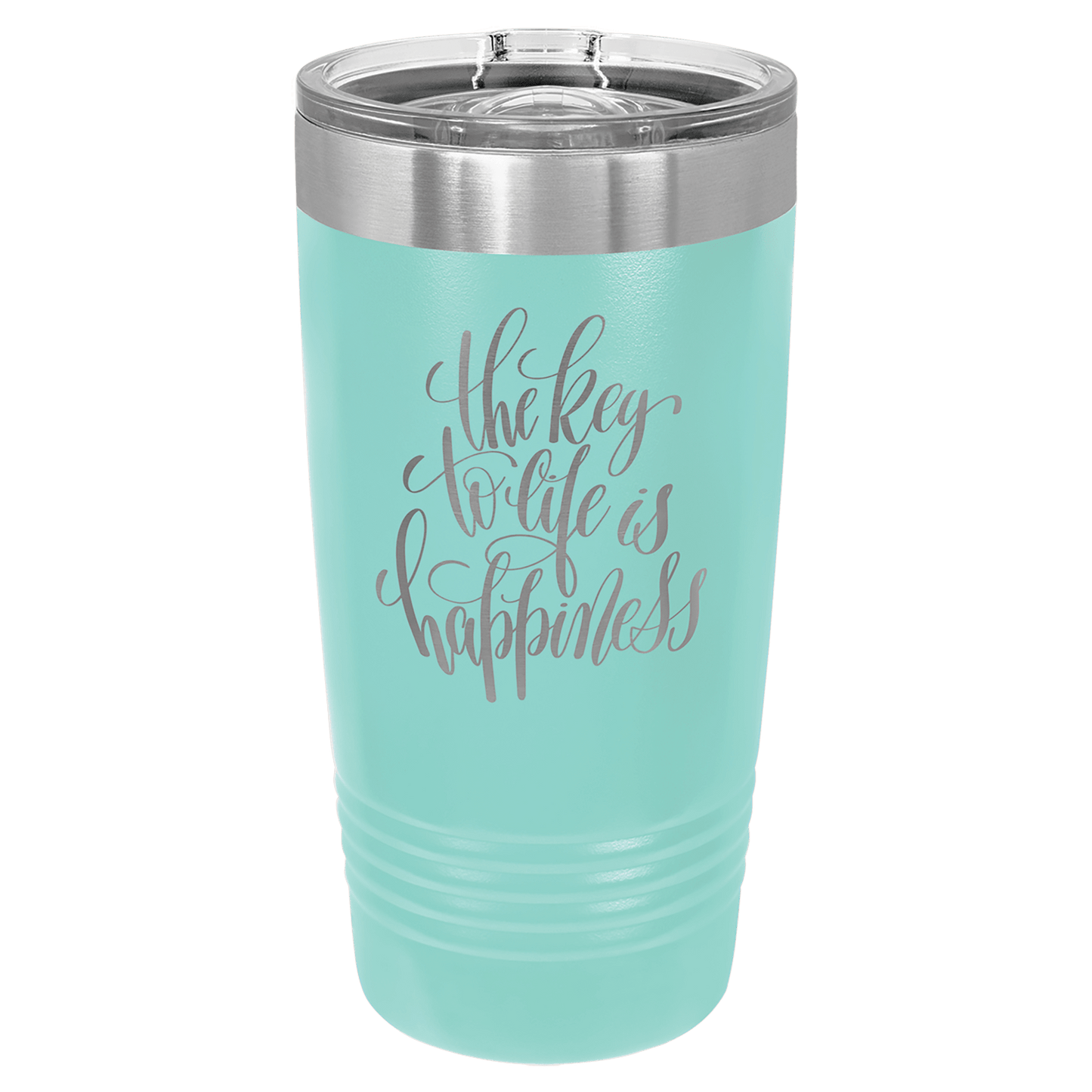 Polar Camel 20 oz. Ringneck Vacuum Insulated Tumbler with Slider Lid and Silver Ring