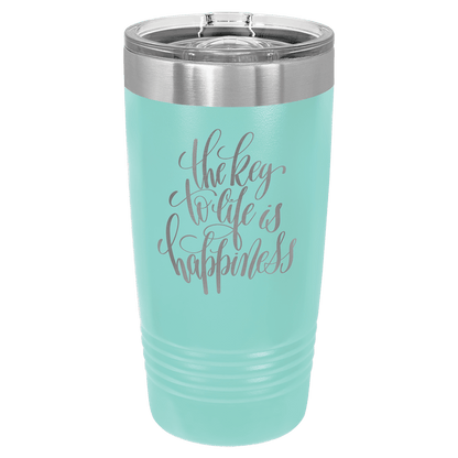 Polar Camel 20 oz. Ringneck Vacuum Insulated Tumbler with Slider Lid and Silver Ring