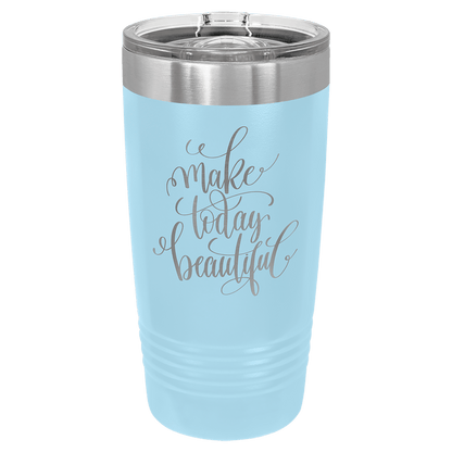 Polar Camel 20 oz. Ringneck Vacuum Insulated Tumbler with Slider Lid and Silver Ring