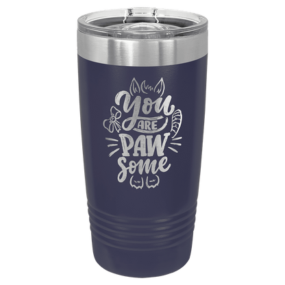 Polar Camel 20 oz. Ringneck Vacuum Insulated Tumbler with Slider Lid and Silver Ring