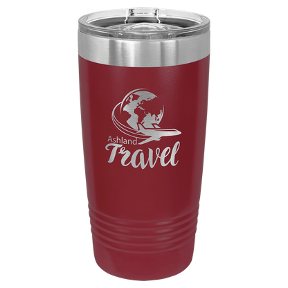 Polar Camel 20 oz. Ringneck Vacuum Insulated Tumbler with Slider Lid and Silver Ring