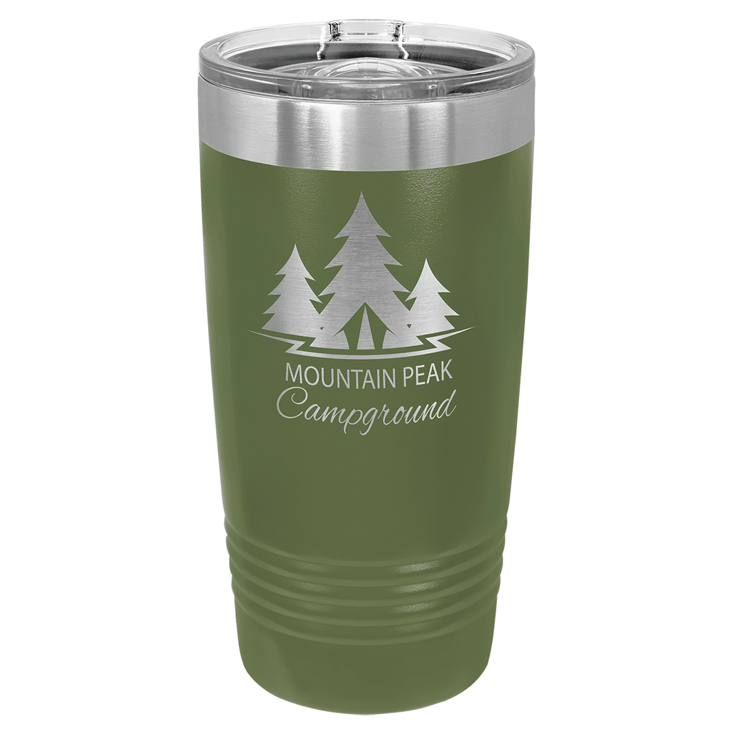Polar Camel 20 oz. Ringneck Vacuum Insulated Tumbler with Slider Lid and Silver Ring