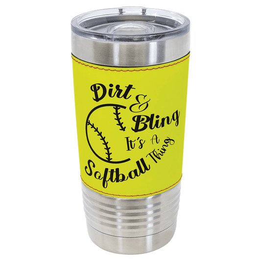 Polar Camel 20 oz. Softball Sports Tumbler with Slider Lid