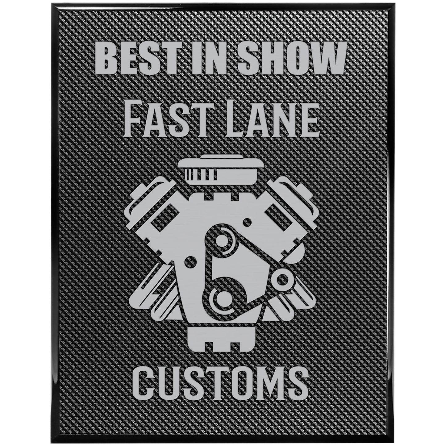 Carbon Fiber Piano Finish Plaque