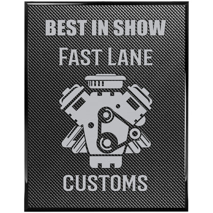 Carbon Fiber Piano Finish Plaque