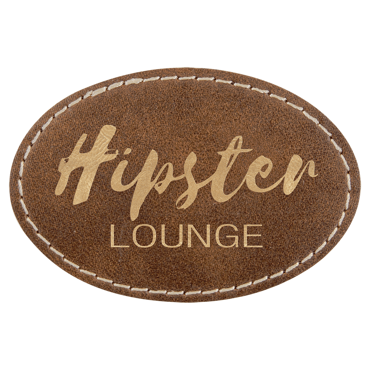 Oval Leatherette Patch with Adhesive 3" x 2"