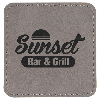 Square Leatherette Patch with Adhesive 2.5"