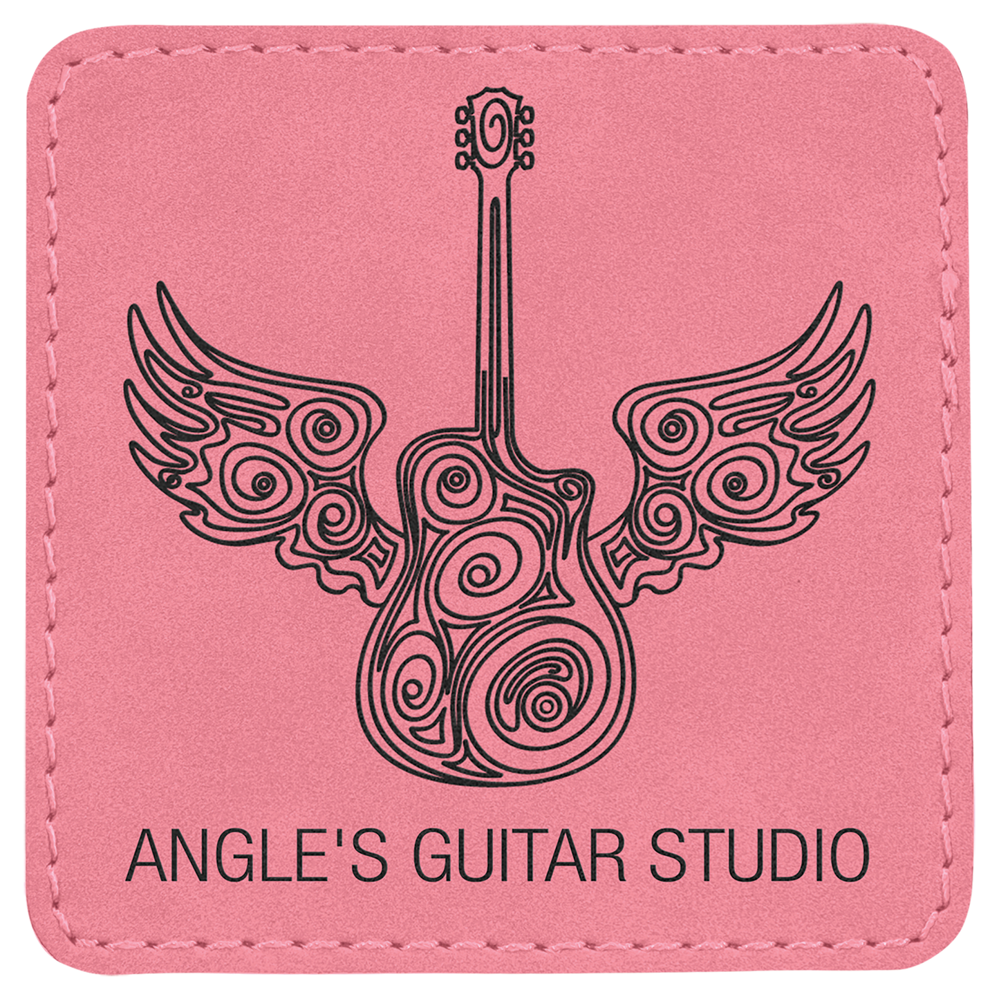 Square Leatherette Patch with Adhesive 3"