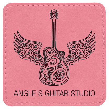 Square Leatherette Patch with Adhesive 3"