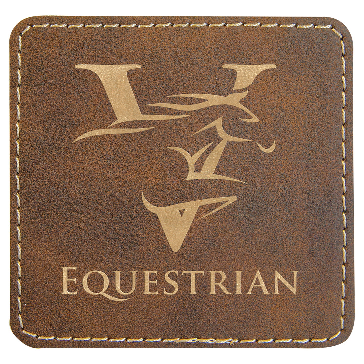 Square Leatherette Patch with Adhesive 3"
