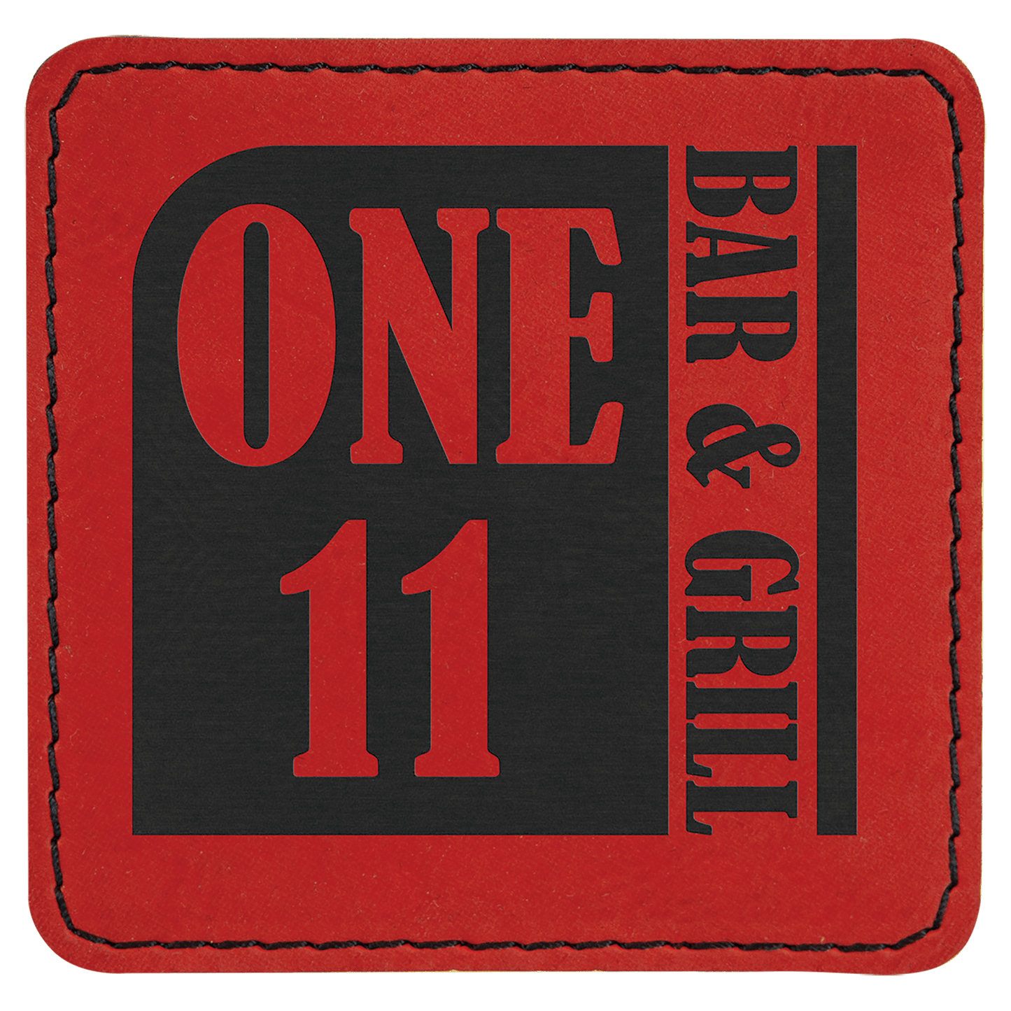 Square Leatherette Patch with Adhesive 3"