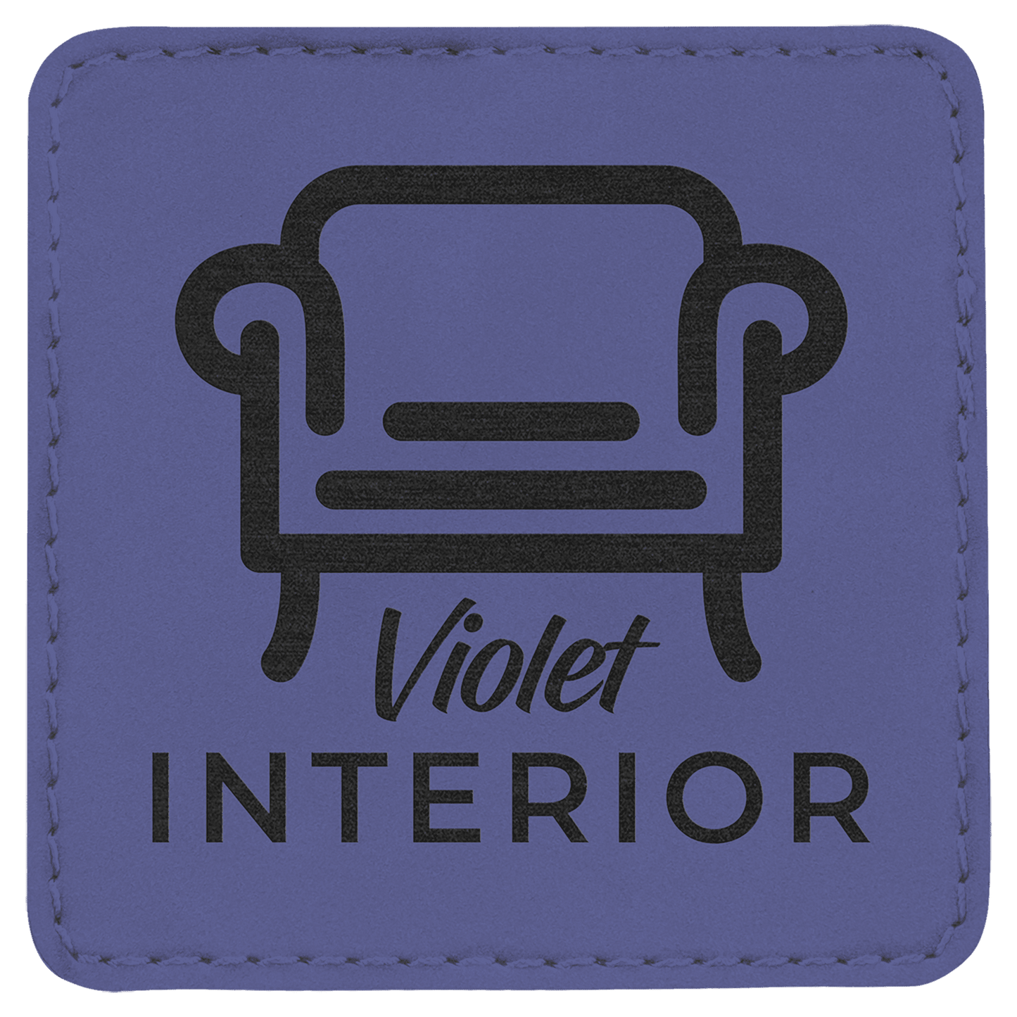 Square Leatherette Patch with Adhesive 3"