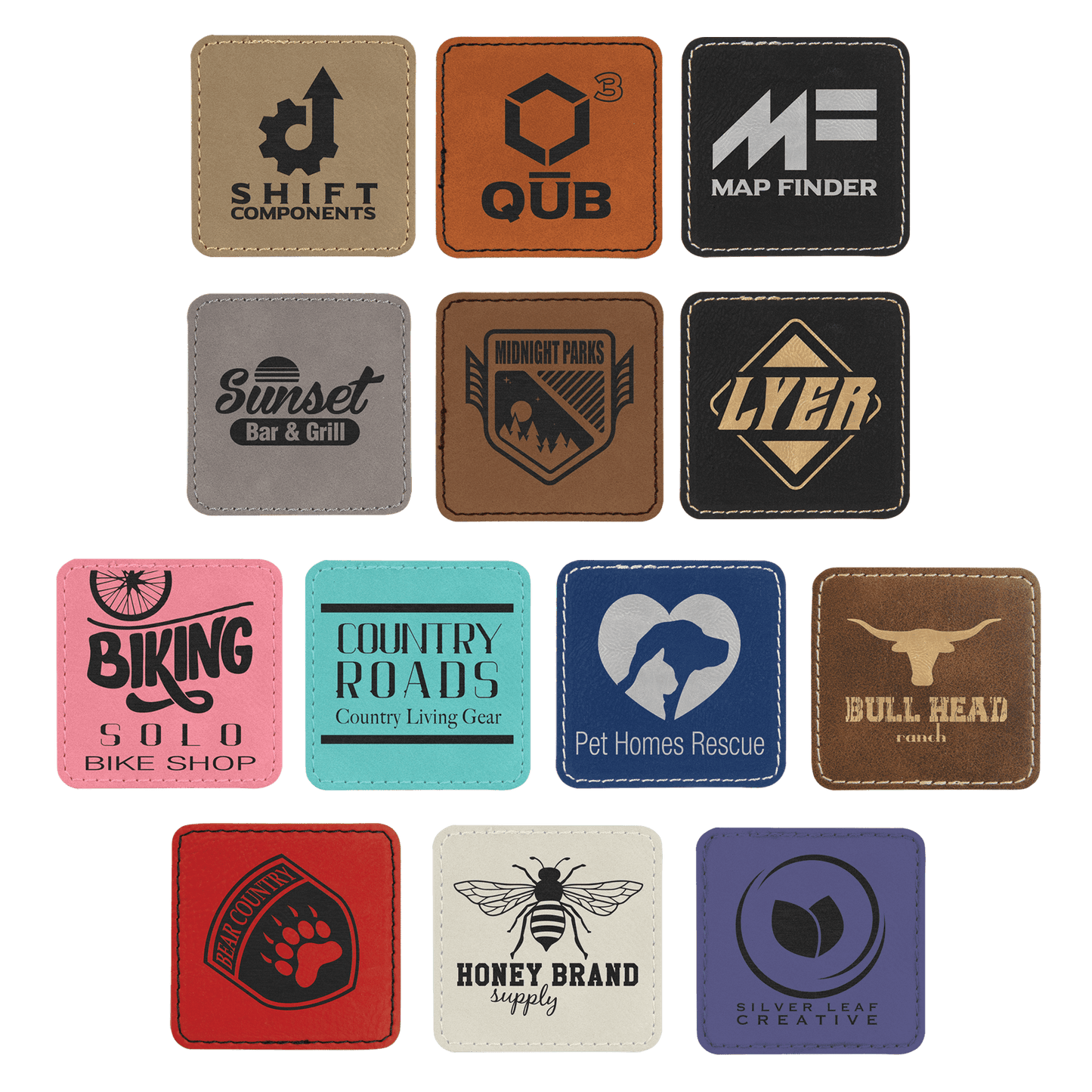Square Leatherette Patch with Adhesive 2.5"