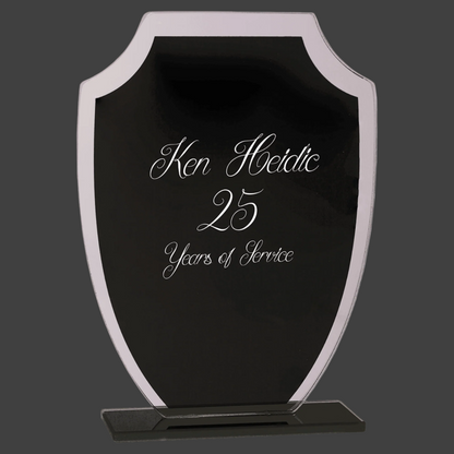 Black Shield Reflection Glass Award