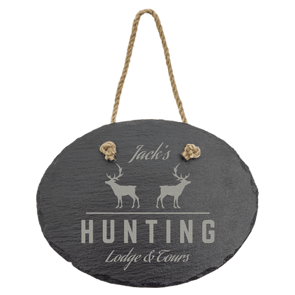 Oval Slate Plaque with Hanger String