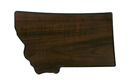 Walnut Finish Black Edge State Plaque